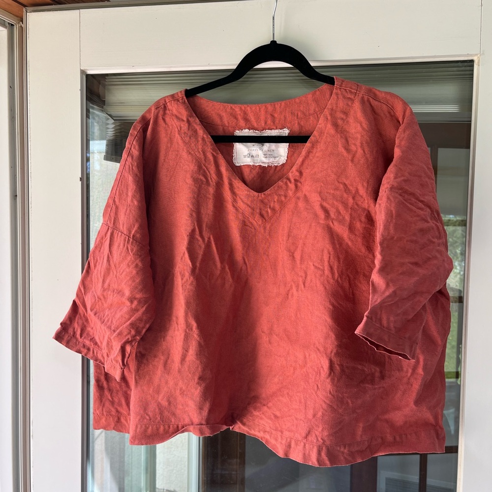 Not Perfect Linen - Old London top